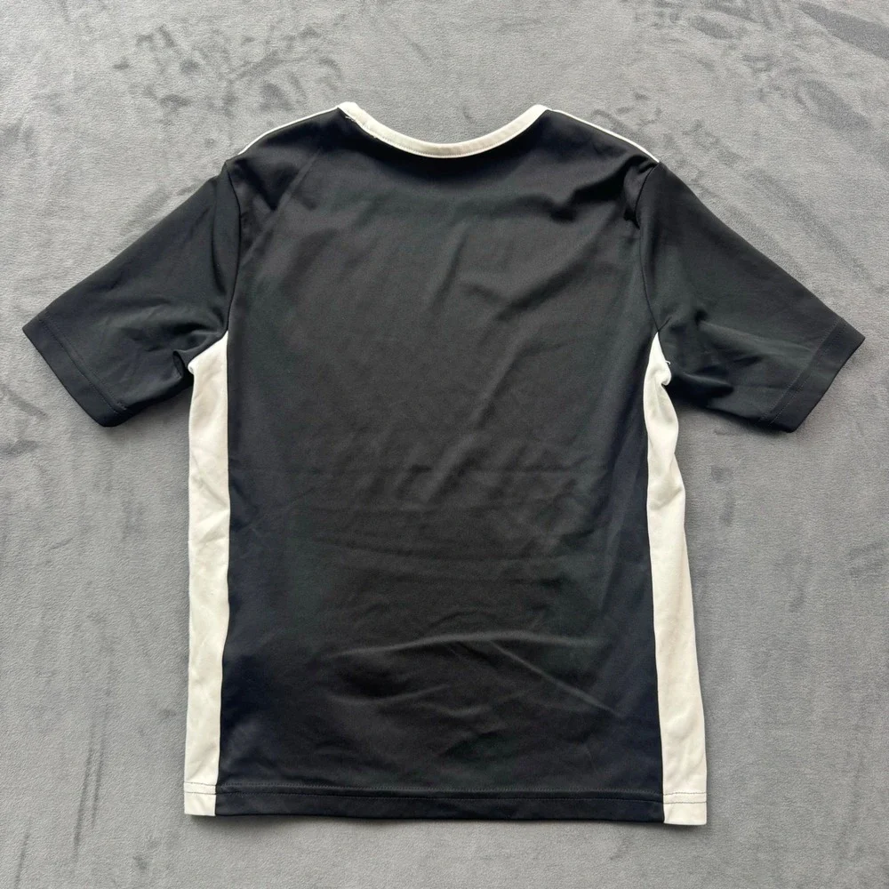 Adidas Boys Aeroready Soccer Jersey Black White CF1041 Size 9-10Y 140